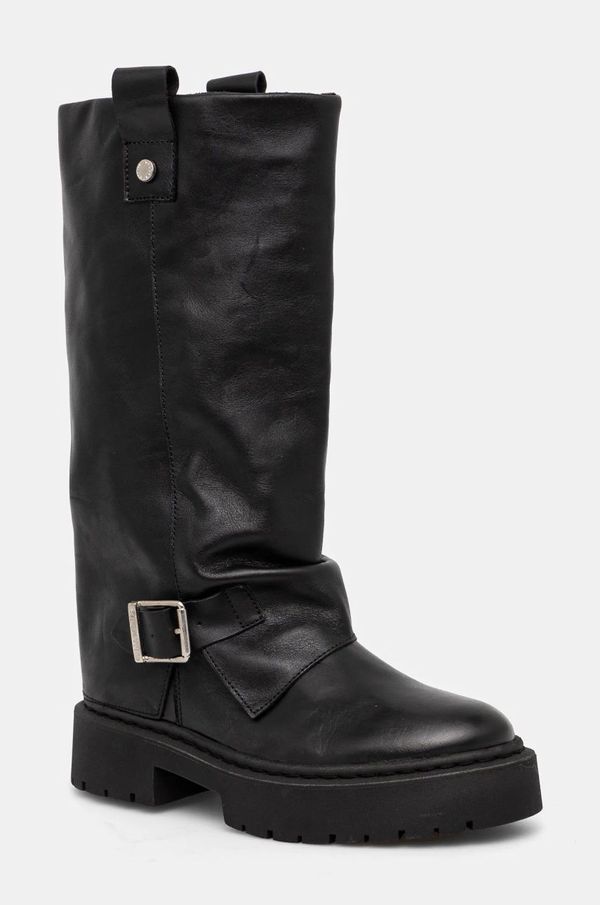 Steve Madden Kožne čizme Steve Madden Godiva za žene, boja: crna, s platformom, SM11003413