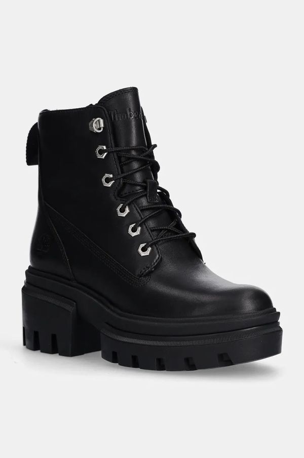 Timberland Kožne čizme Timberland Everleigh za žene, boja: crna, ravni potplat, TB0A41S70151