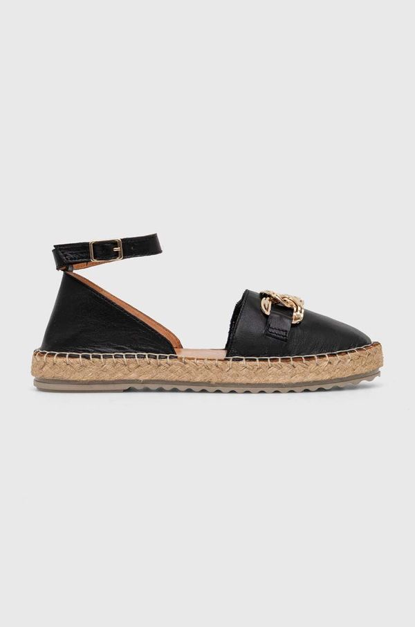 Answear Lab Kožne espadrile Answear Lab boja: crna