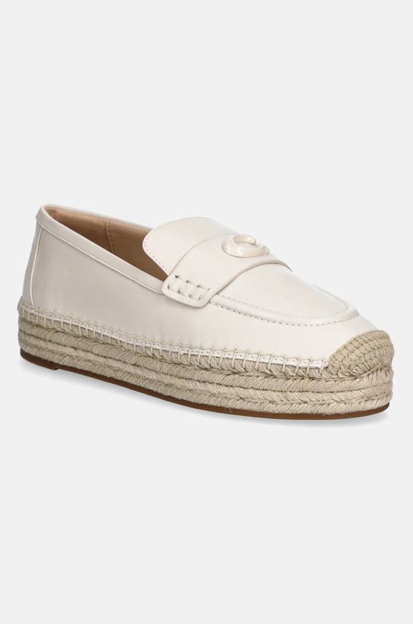 Coach Kožne espadrile Coach Camilla boja: bež, s platformom, CR045