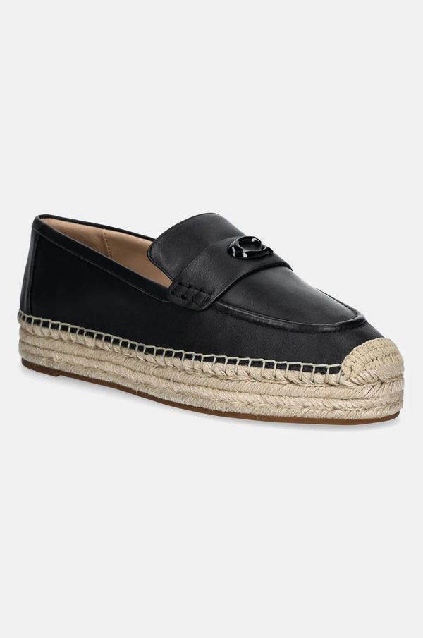 Coach Kožne espadrile Coach Camilla boja: crna, s platformom, CR045