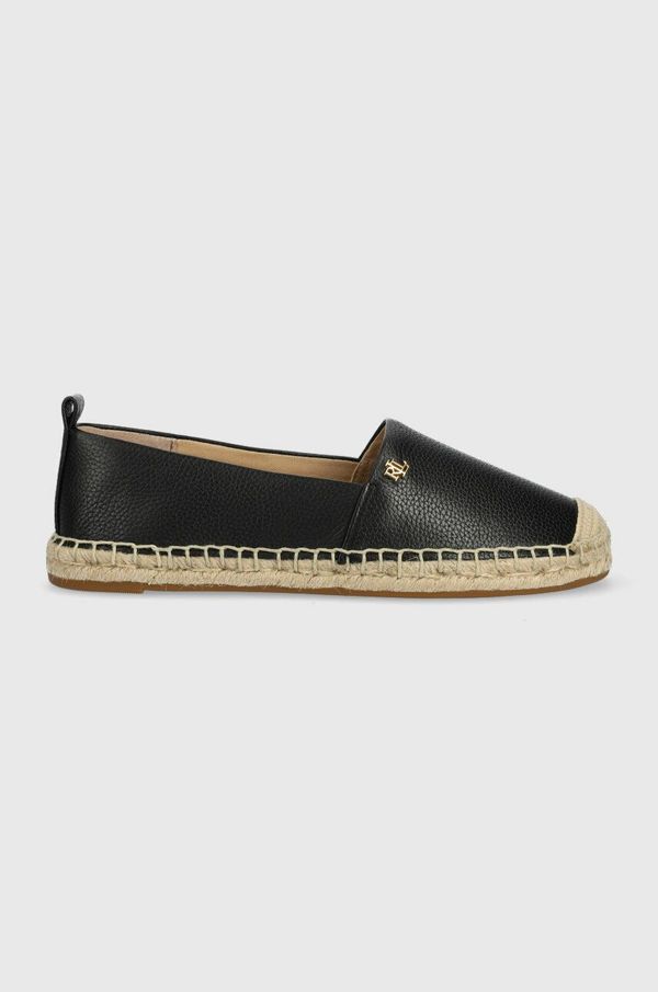 Lauren Ralph Lauren Kožne espadrile Lauren Ralph Lauren Cameryn IV boja: crna, 802905304001