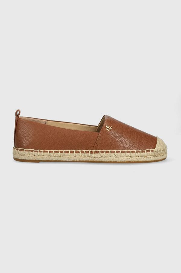Lauren Ralph Lauren Kožne espadrile Lauren Ralph Lauren Cameryn IV boja: smeđa, 802905304002