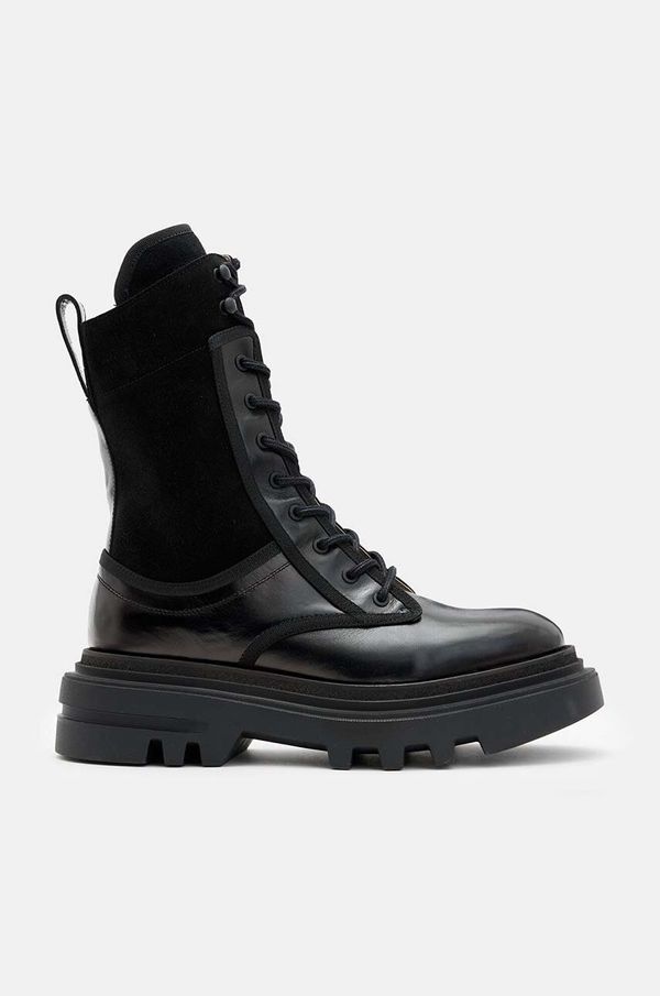 AllSaints Kožne gležnjače AllSaints Alexia Boot za žene, boja: crna, s platformom, W063FB