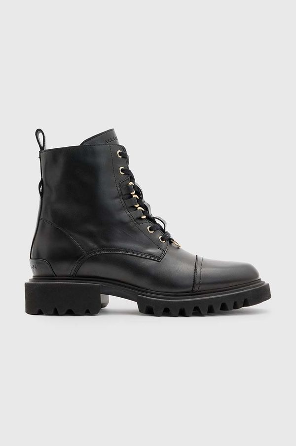 AllSaints Kožne gležnjače AllSaints Lydia Boot za žene, boja: crna, ravni potplat, W040FB
