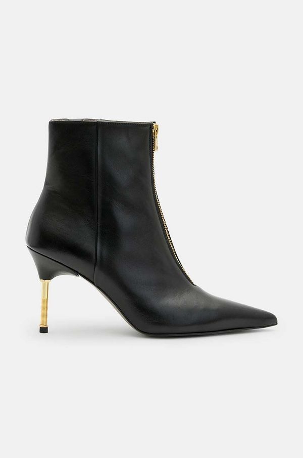 AllSaints Kožne gležnjače AllSaints Natasha Boot za žene, boja: crna, s tankom potpeticom, W001FB