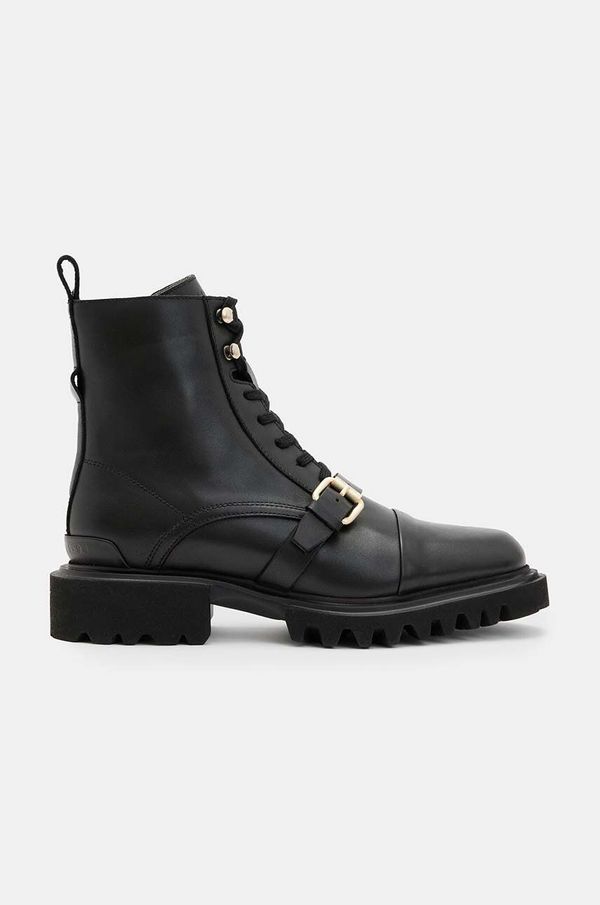 AllSaints Kožne gležnjače AllSaints Tori Boot za žene, boja: crna, ravni potplat, W119FB