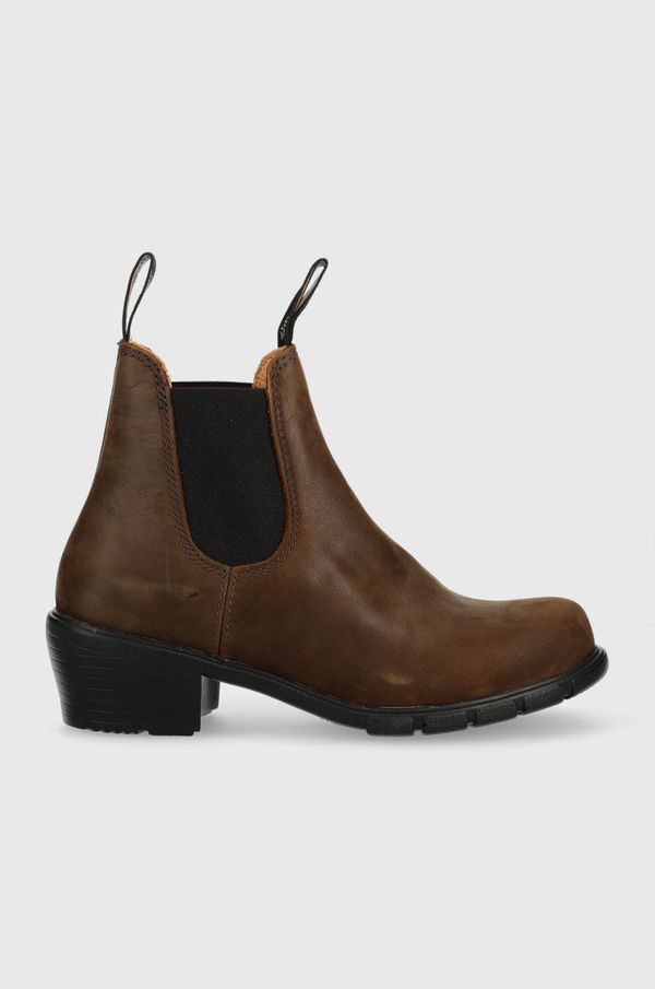 Blundstone Kožne gležnjače Blundstone 1673 za žene, boja: smeđa, s debelom petom