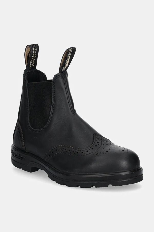 Blundstone Kožne gležnjače Blundstone za žene, boja: crna, ravni potplat, 2443