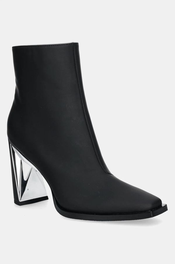 United Nude Kožne gležnjače Caterpillar Poly Bootie Hi za žene, boja: crna, s debelom potpeticom, 1086301191