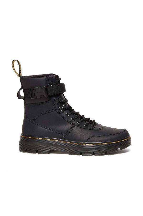 Dr. Martens Kožne gležnjače Dr. Martens Combs Tech Leather boja: crna, ravni potplat, sa srednje toplom podstavom DM27213113