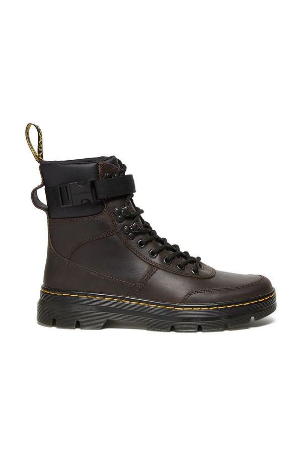 Dr. Martens Kožne gležnjače Dr. Martens Combs Tech Leather boja: smeđa, ravni potplat, sa srednje toplom podstavom, DM27804201