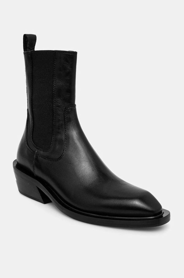 Fiorucci Kožne gležnjače Fiorucci za žene, boja: crna, s debelom potpeticom, W01FMASH162LE03