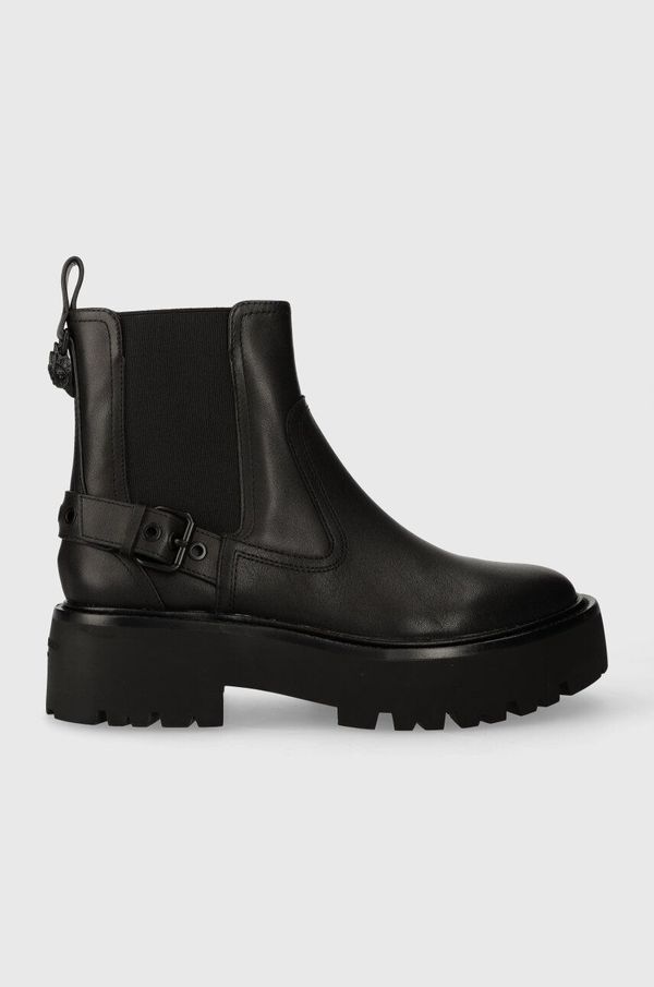 Kurt Geiger London Kožne gležnjače Kurt Geiger London Matilda Chelsea za žene, boja: crna, s platformom, 655000109