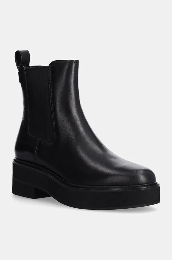 Lauren Ralph Lauren Kožne gležnjače Lauren Ralph Lauren Adrianna za žene, boja: crna, s platformom, 802945705001