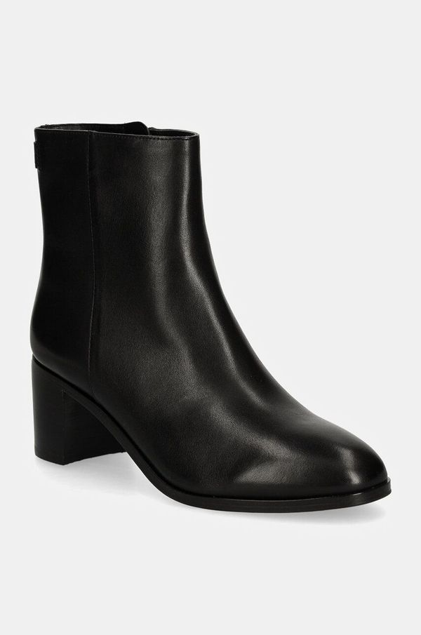 Lauren Ralph Lauren Kožne gležnjače Lauren Ralph Lauren Cassie za žene, boja: crna, s debelom potpeticom, 802937813001