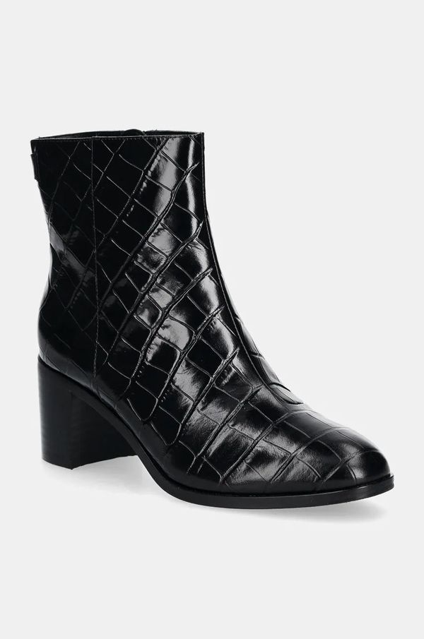 Lauren Ralph Lauren Kožne gležnjače Lauren Ralph Lauren Cassie za žene, boja: crna, s debelom potpeticom, 802951301001