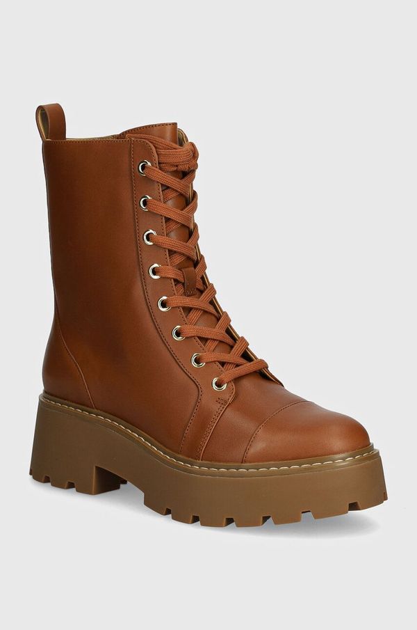 MICHAEL Michael Kors Kožne gležnjače MICHAEL Michael Kors Blake za žene, boja: smeđa, s debelom potpeticom, 40T4BKFE6L 230