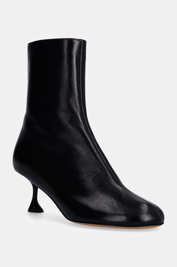 Proenza Schouler Kožne gležnjače Proenza Schouler Tee Ankle za žene, boja: crna, s tankom potpeticom, PS43232A