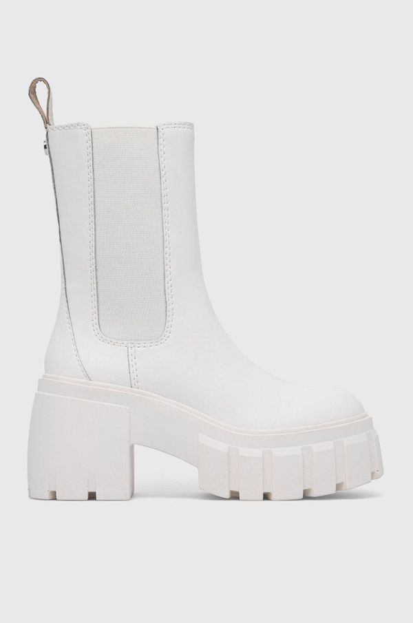 Steve Madden Kožne gležnjače Steve Madden Ballistic za žene, boja: bijela, s debelom petom