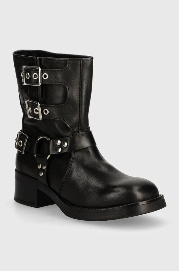 Steve Madden Kožne gležnjače Steve Madden Becase za žene, boja: crna, ravni potplat, SM11003095