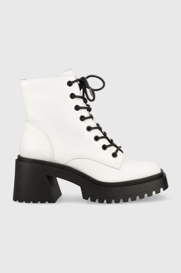 Steve Madden Kožne gležnjače Steve Madden Freeport za žene, boja: bijela, s debelom petom