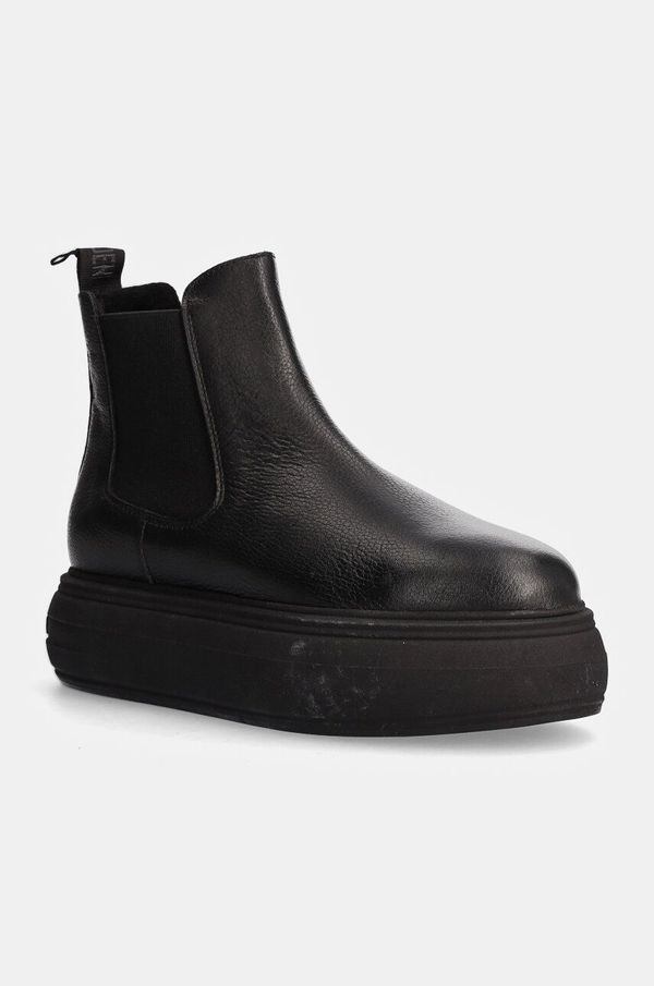 Steve Madden Kožne gležnjače Steve Madden Hazel za žene, boja: crna, s platformom, sa srednje toplom podstavom, SM11003088