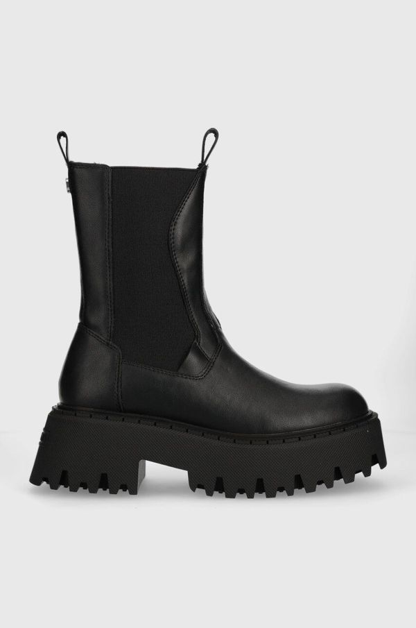 Steve Madden Kožne gležnjače Steve Madden Obtain za žene, boja: crna, ravni potplat, SM11002704