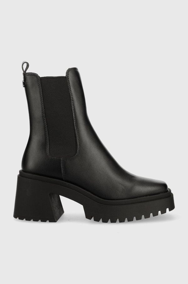 Steve Madden Kožne gležnjače Steve Madden Parkway za žene, boja: crna, s debelom petom