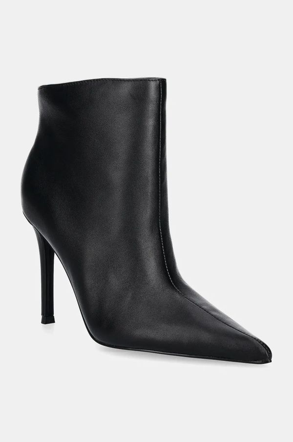 Steve Madden Kožne gležnjače Steve Madden Sentinel za žene, boja: crna, s tankom potpeticom, SM11003451