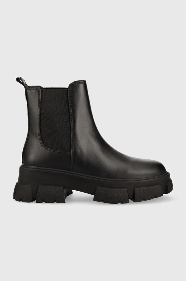 Steve Madden Kožne gležnjače Steve Madden Tunnel za žene, boja: crna, s platformom