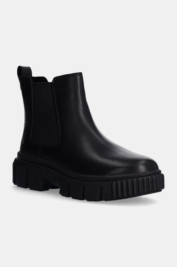 Timberland Kožne gležnjače Timberland Greyfield Chelsea za žene, boja: crna, ravni potplat, TB0A5ZCG0011