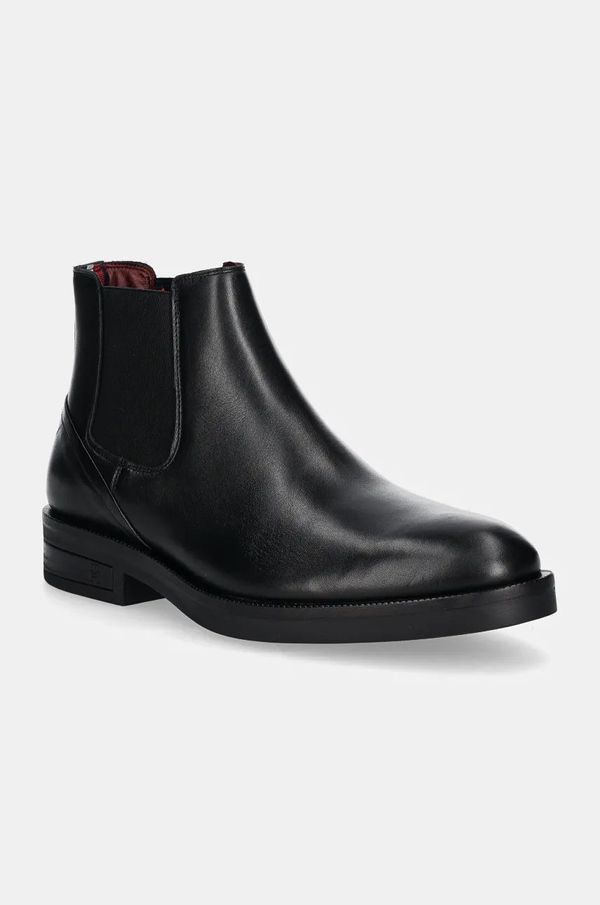 Tommy Hilfiger Kožne gležnjače Tommy Hilfiger PREMIUM HILFIGER TL LTH CHELSEA za muškarce, boja: crna, FM0FM05185