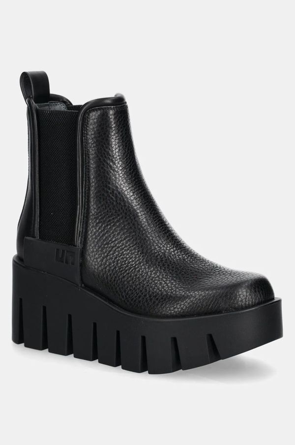 United Nude Kožne gležnjače United Nude Grip Chelsea Lo III za žene, boja: crna, klin peta, 1086901192