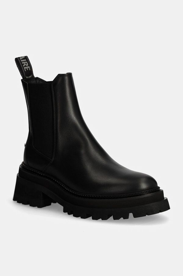 Zadig&Voltaire Kožne gležnjače ZADIG&VOLTAIRE Ride Chelsea za žene, boja: crna, s platformom, SWCT00804