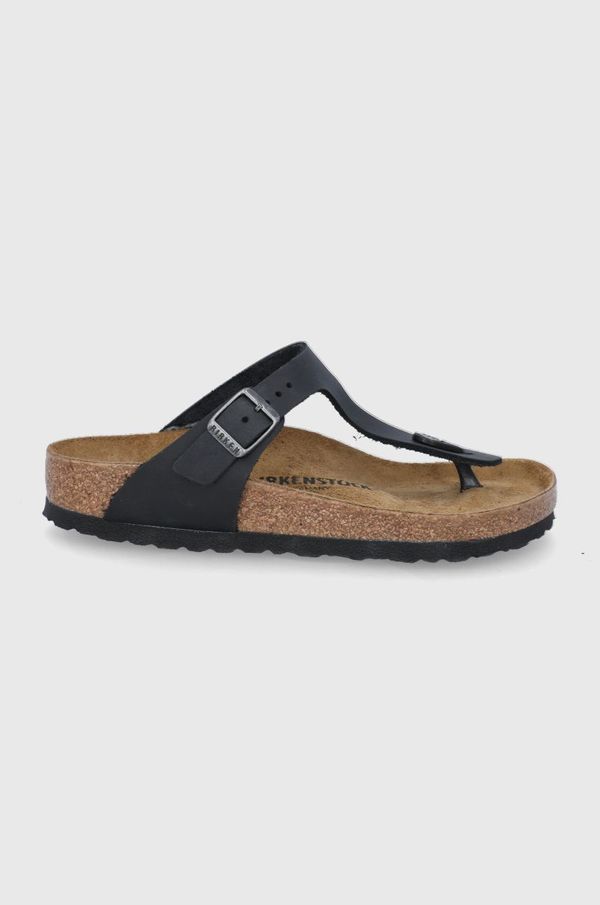 Birkenstock Kožne japanke Birkenstock Gizeh boja: crna, 845251-Oil.Blk