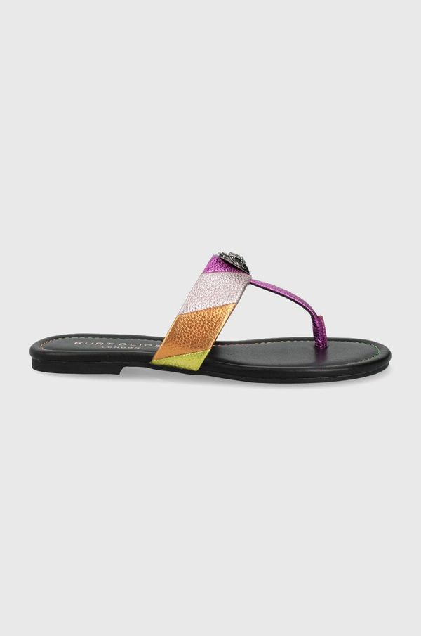 Kurt Geiger London Kožne japanke Kurt Geiger London Kensington T-Bar za žene, ravna potpetica