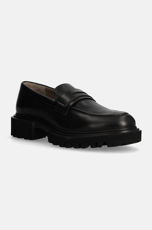 AllSaints Kožne mokasinke AllSaints Vinni Loafer za muškarce, boja: crna, M051FB