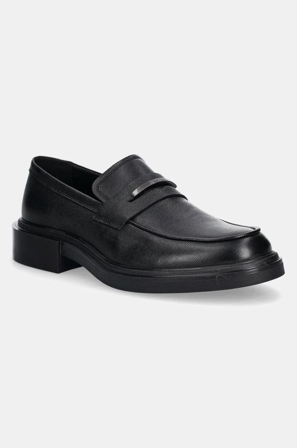 Calvin Klein Kožne mokasinke Calvin Klein MOCCASIN CDR za muškarce, boja: crna, HM0HM01774
