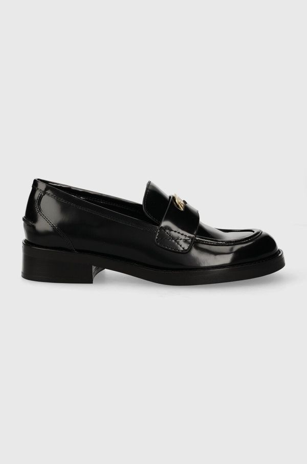 DKNY Kožne mokasinke Dkny PENNY za žene, boja: crna, ravni potplat, K1434520