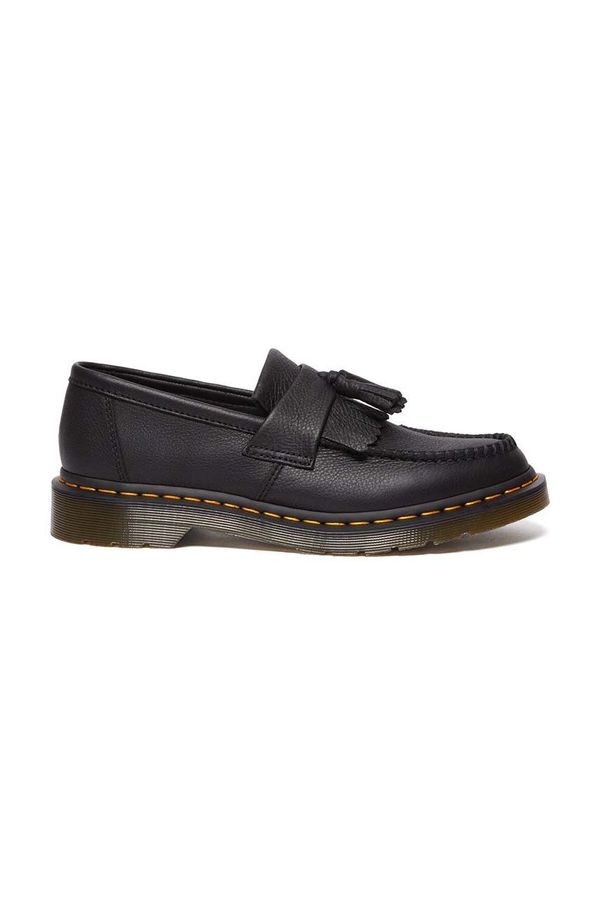 Dr. Martens Kožne mokasinke Dr. Martens Adrian za žene, boja: crna, ravni potplat, DM22760001