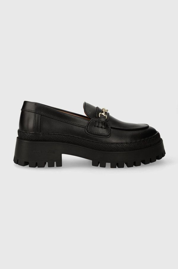 Filling Pieces Kožne mokasinke Filling Pieces Loafer Sierra za žene, boja: crna, ravni potplat, 44223051861