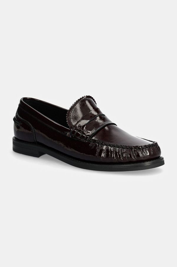 Gant Kožne mokasinke Gant Gracelyn za žene, boja: bordo, ravni potplat, 29571721 G553