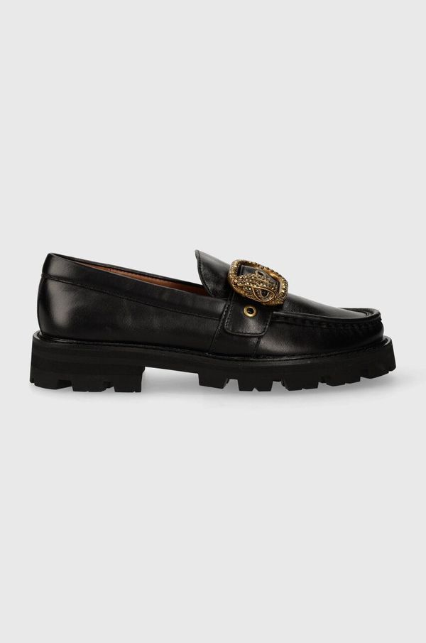 Kurt Geiger London Kožne mokasinke Kurt Geiger London Mayfair Chunky za žene, boja: crna, s platformom, 573000109