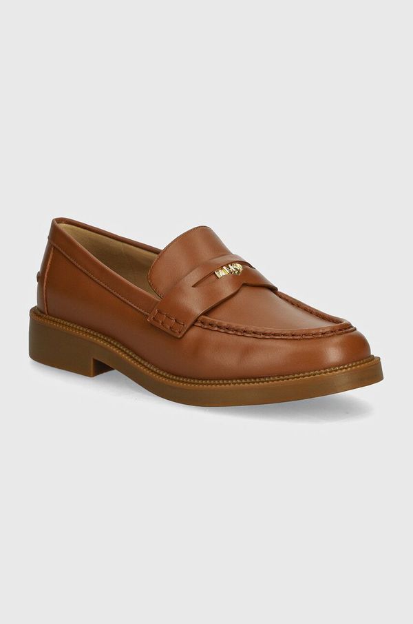 MICHAEL Michael Kors Kožne mokasinke MICHAEL Michael Kors Eden za žene, boja: smeđa, ravni potplat, 40R4EDMP1L 230