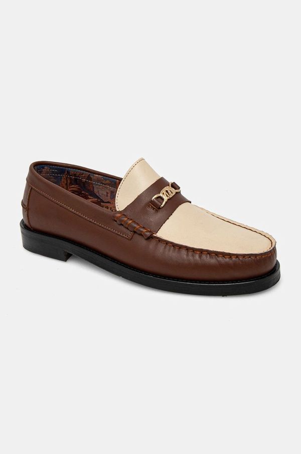 Naked Wolfe Kožne mokasinke Naked Wolfe Roma za muškarce, boja: smeđa, Roma Chestnut Cream Leather