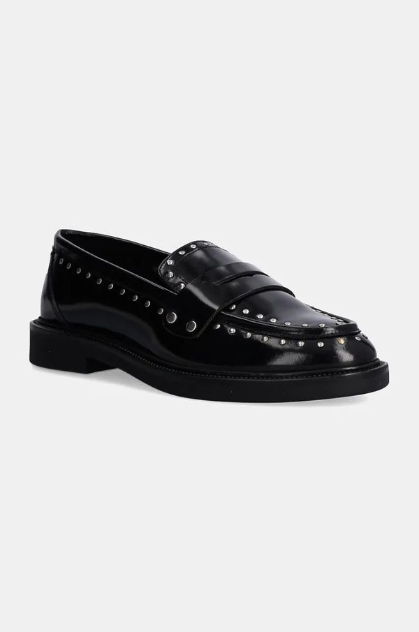 Steve Madden Kožne mokasinke Steve Madden Harloe za žene, boja: crna, ravni potplat, SM11003264