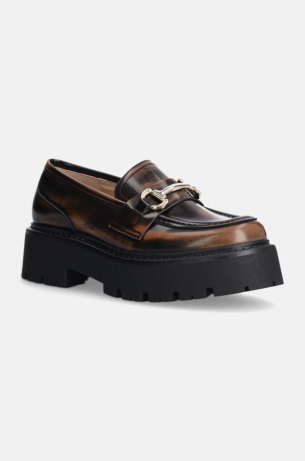 Steve Madden Kožne mokasinke Steve Madden Occupy za žene, boja: smeđa, s platformom, SM11003276