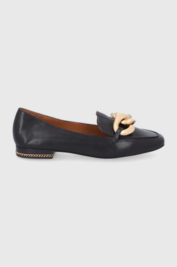 Tory Burch Kožne mokasinke Tory Burch za žene, boja: smeđa