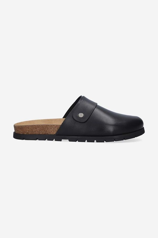 A.P.C. Kožne natikače A.P.C. Mules Danny za muškarce, boja: crna, PXAWV-H51068 BLACK